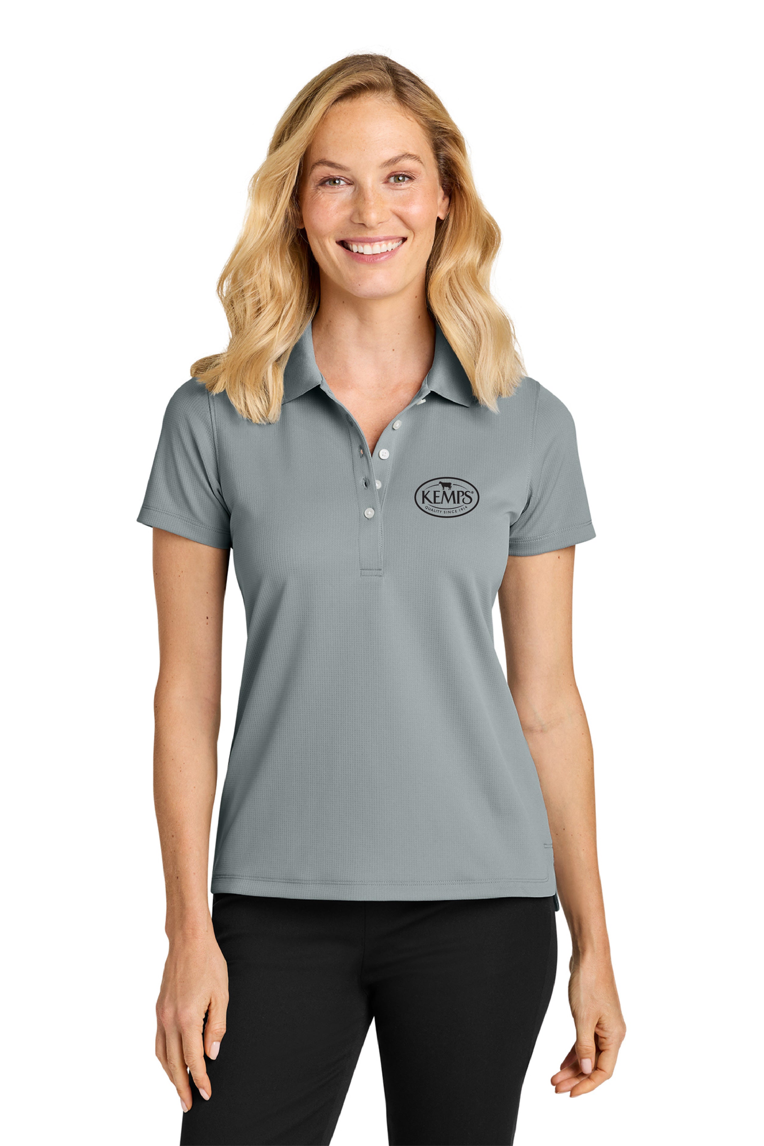 Kemps Port Authority® Women’s Dry Zone® Stain-Release Grid Polo