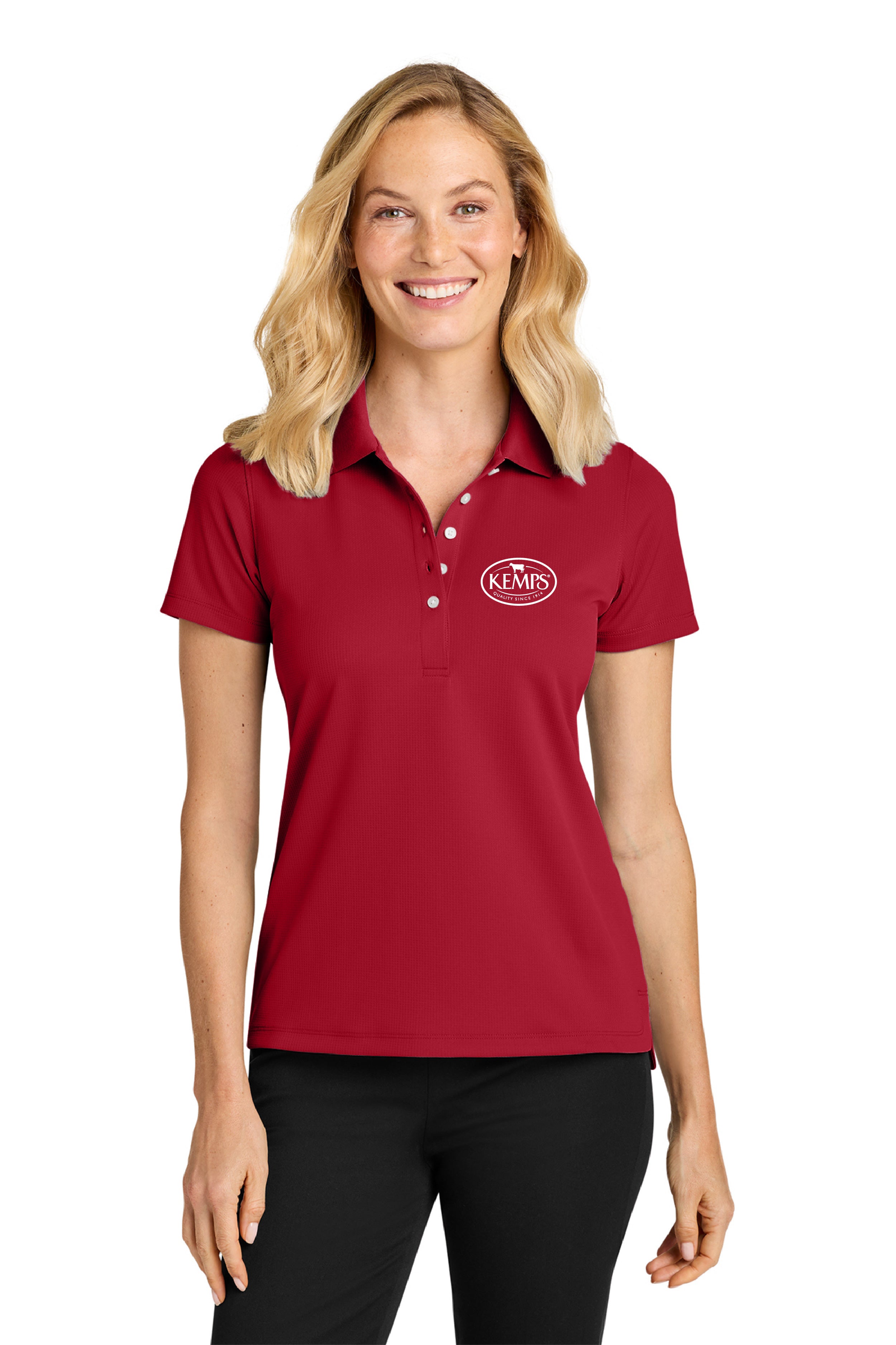 Kemps Port Authority® Women’s Dry Zone® Stain-Release Grid Polo
